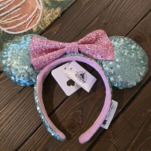 Disney Pink and Teal Sequin Minnie Mouse Ears